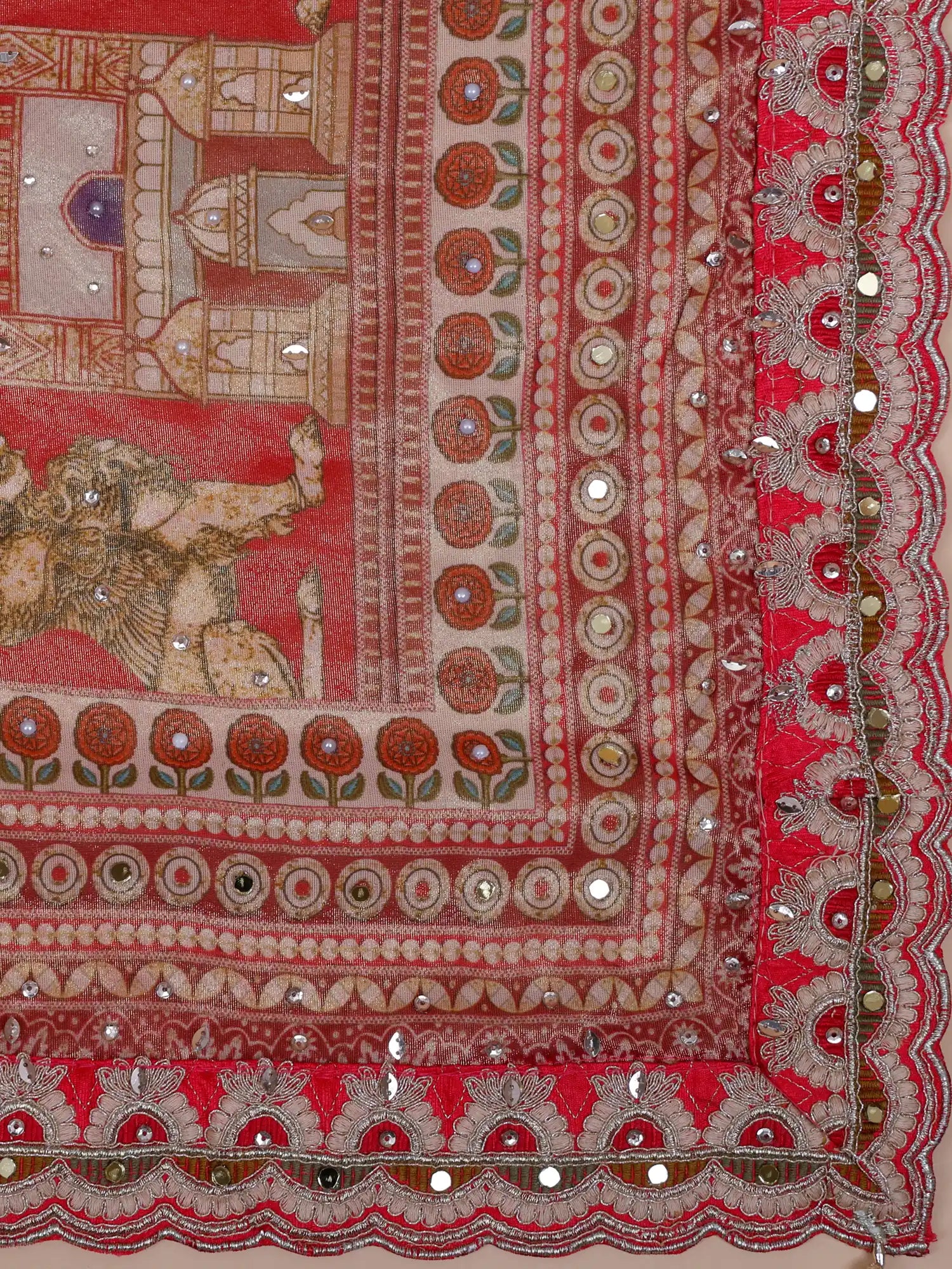 Royal Red Silk Lehenga With Premium Designer Work For Wedding Events
