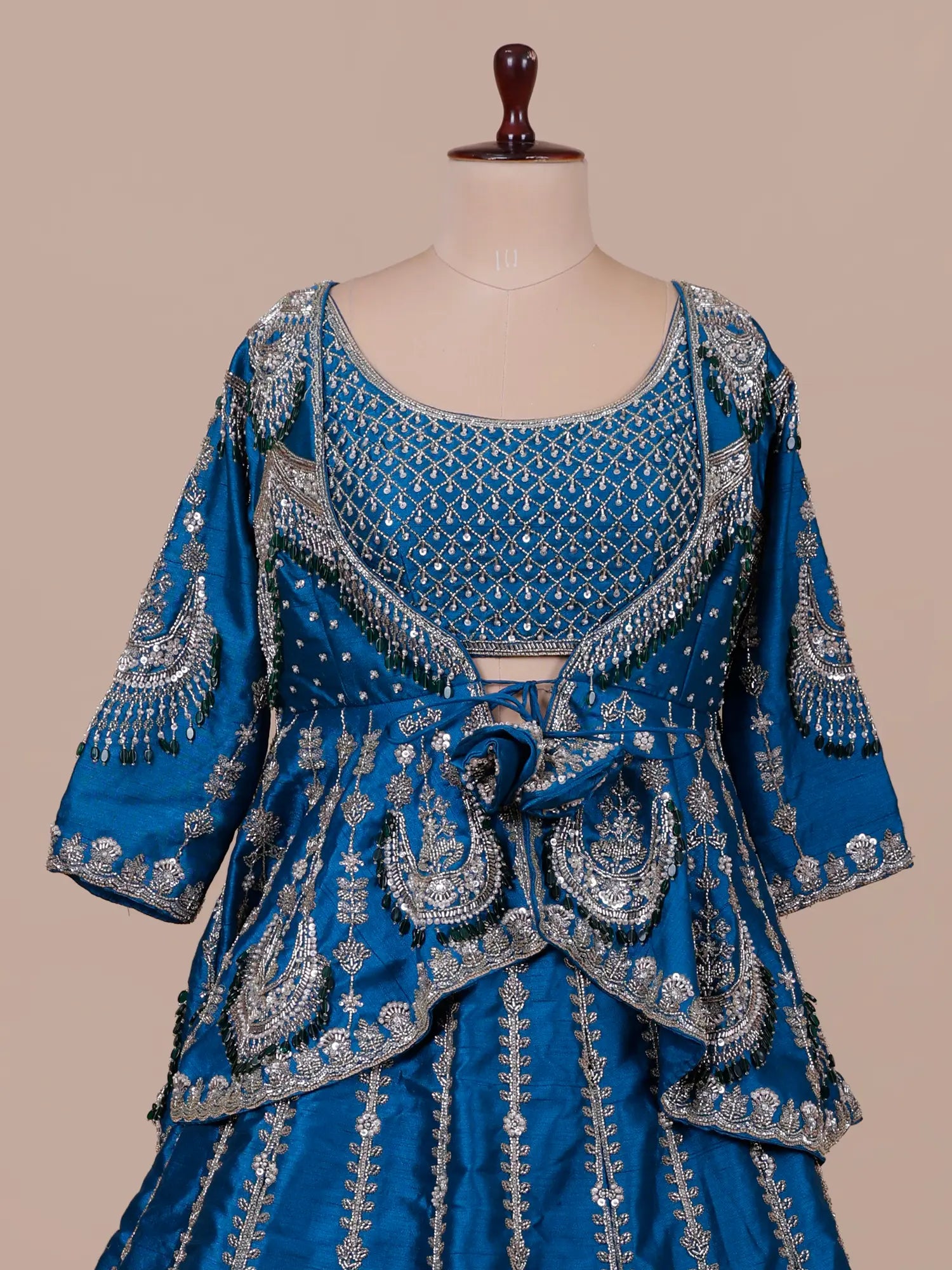 Get This Designer Royal Blue Silk Lehenga With Heavy Work