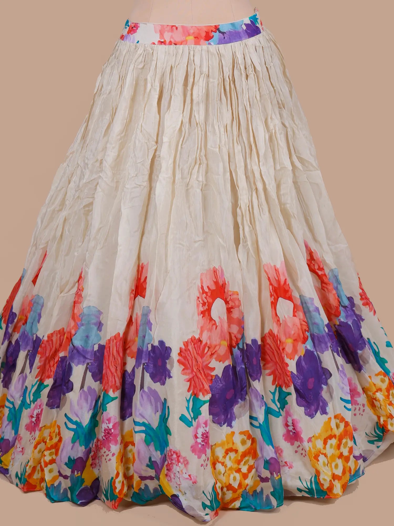Party Wear Multi Color Crepe Silk Lehenga Sequins Design