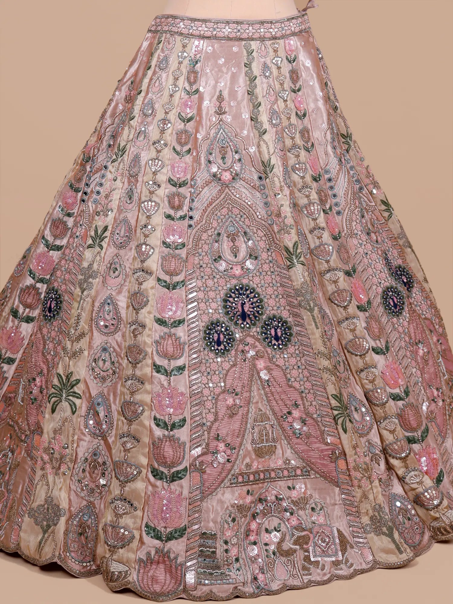 Shop Designer Rose Pink Lehenga With Pearl Diamond Work