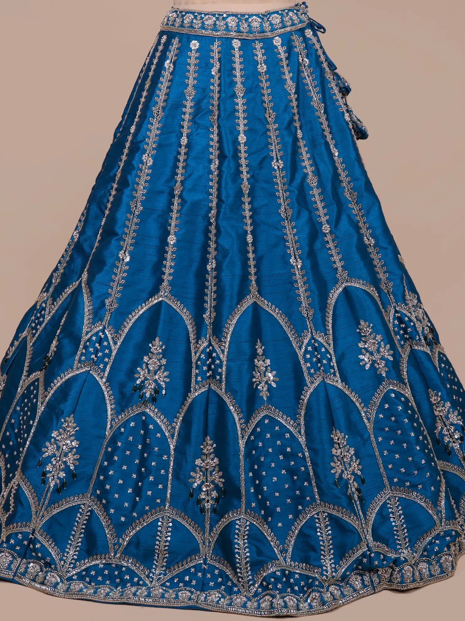 Get This Designer Royal Blue Silk Lehenga With Heavy Work