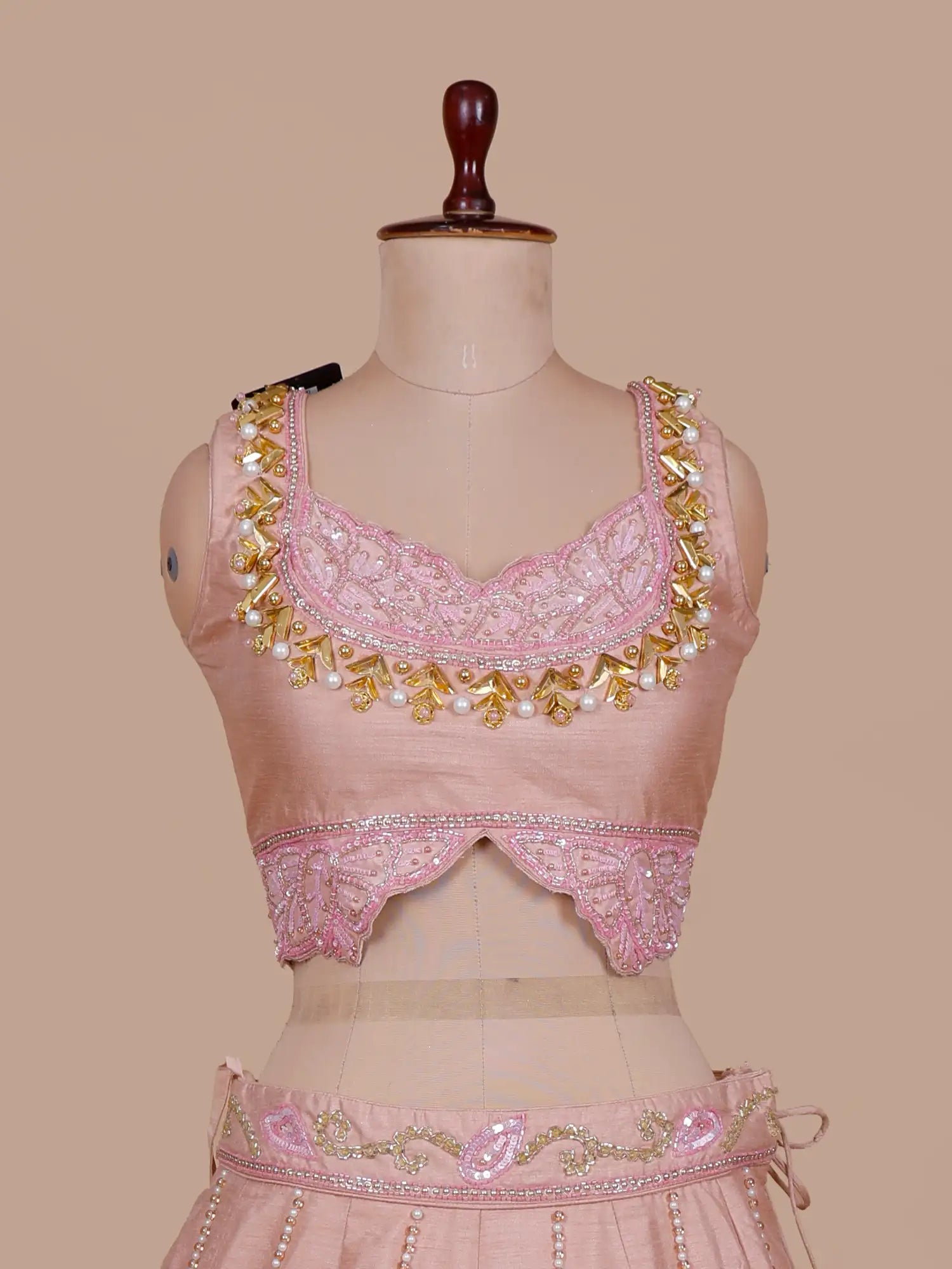 Premium Light Peach PDP Inspired Lehenga With Refined Designer Detailing