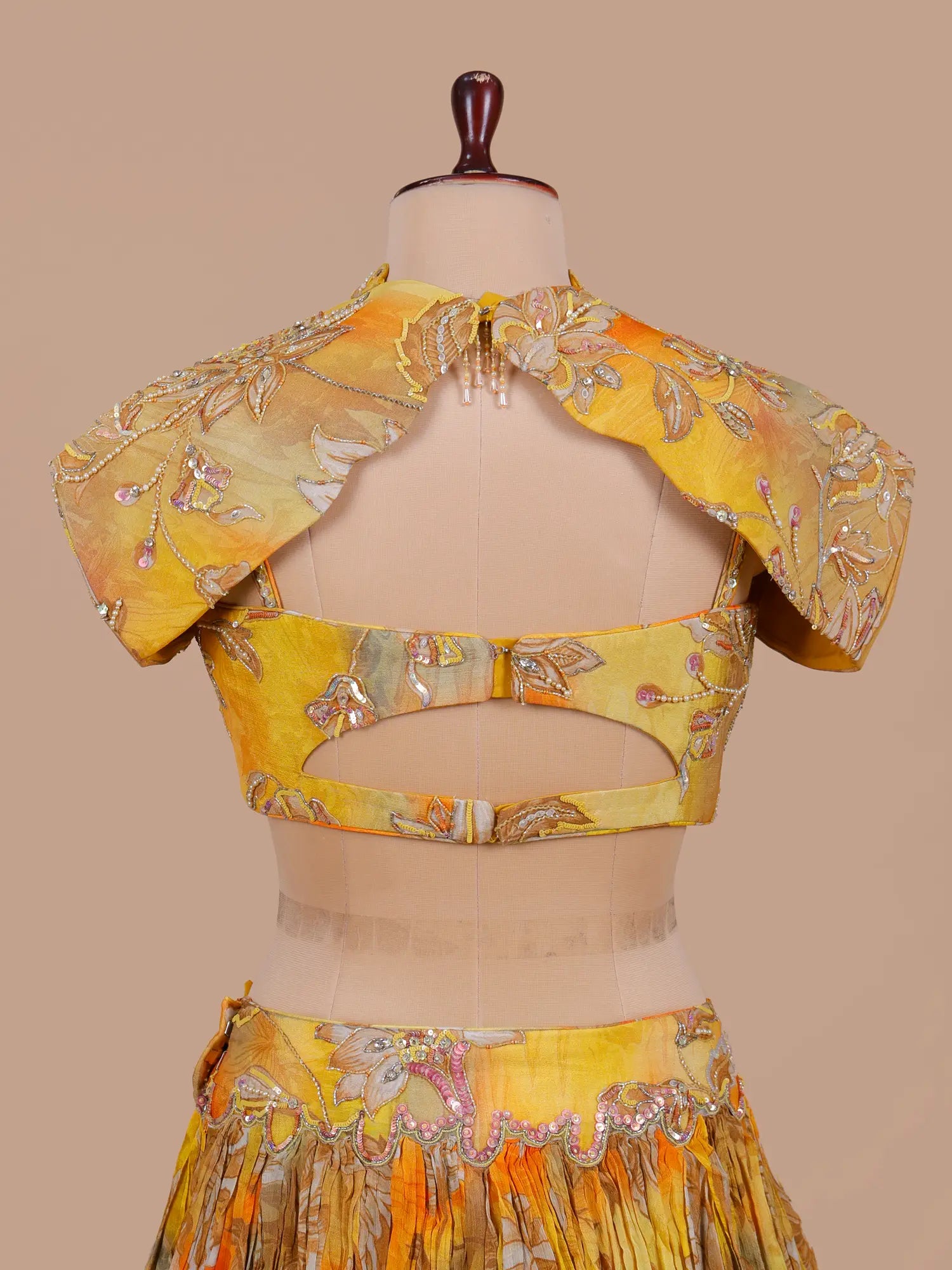 Trending Multi Color Crepe Silk Lehenga Choli Pearl Design