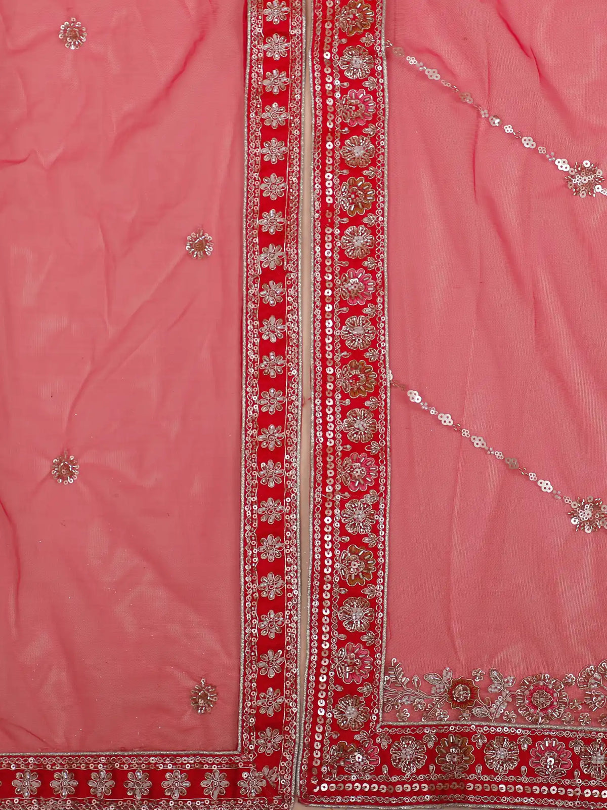 Grand Rani Pink Wedding Lehenga Showcasing Peacock and  Floral Embroidery
