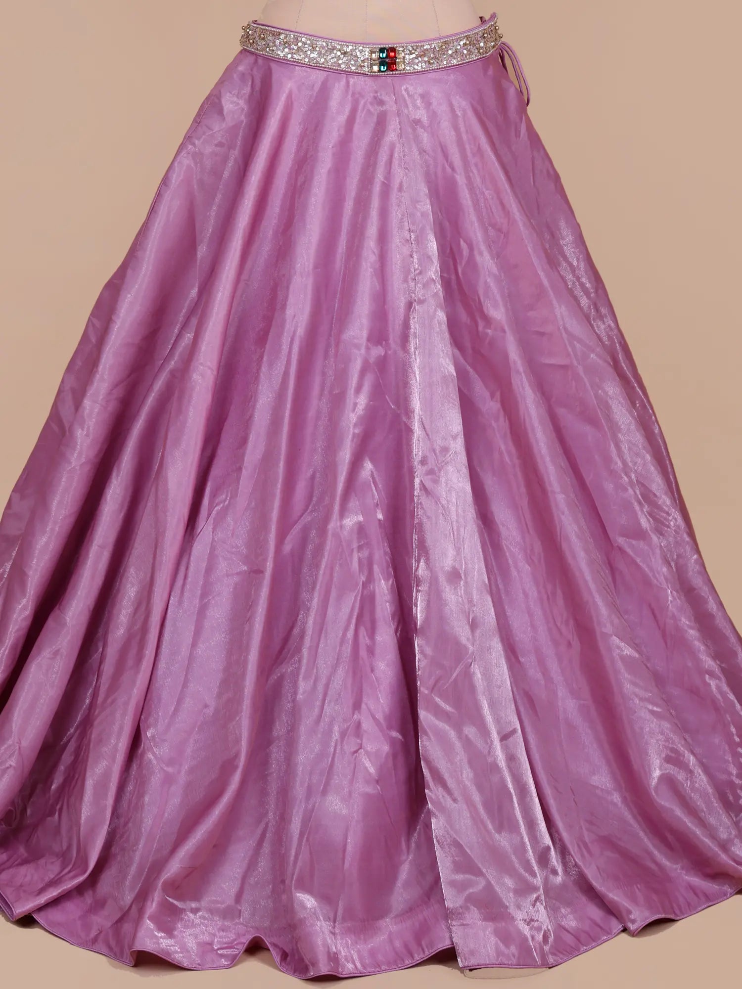 Get Modern Pink Organza Contemporary Lehenga With Chic Pearl Stone Accents