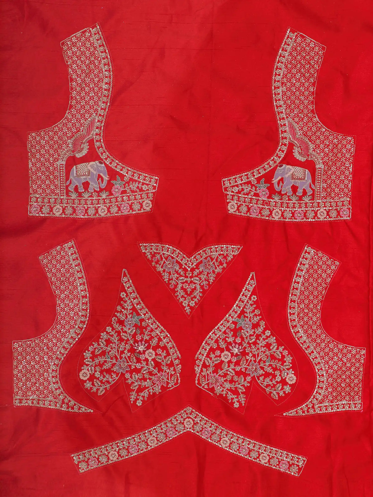 Royal Crimson Bridal Lehenga with Intricate Storytelling Embroidery
