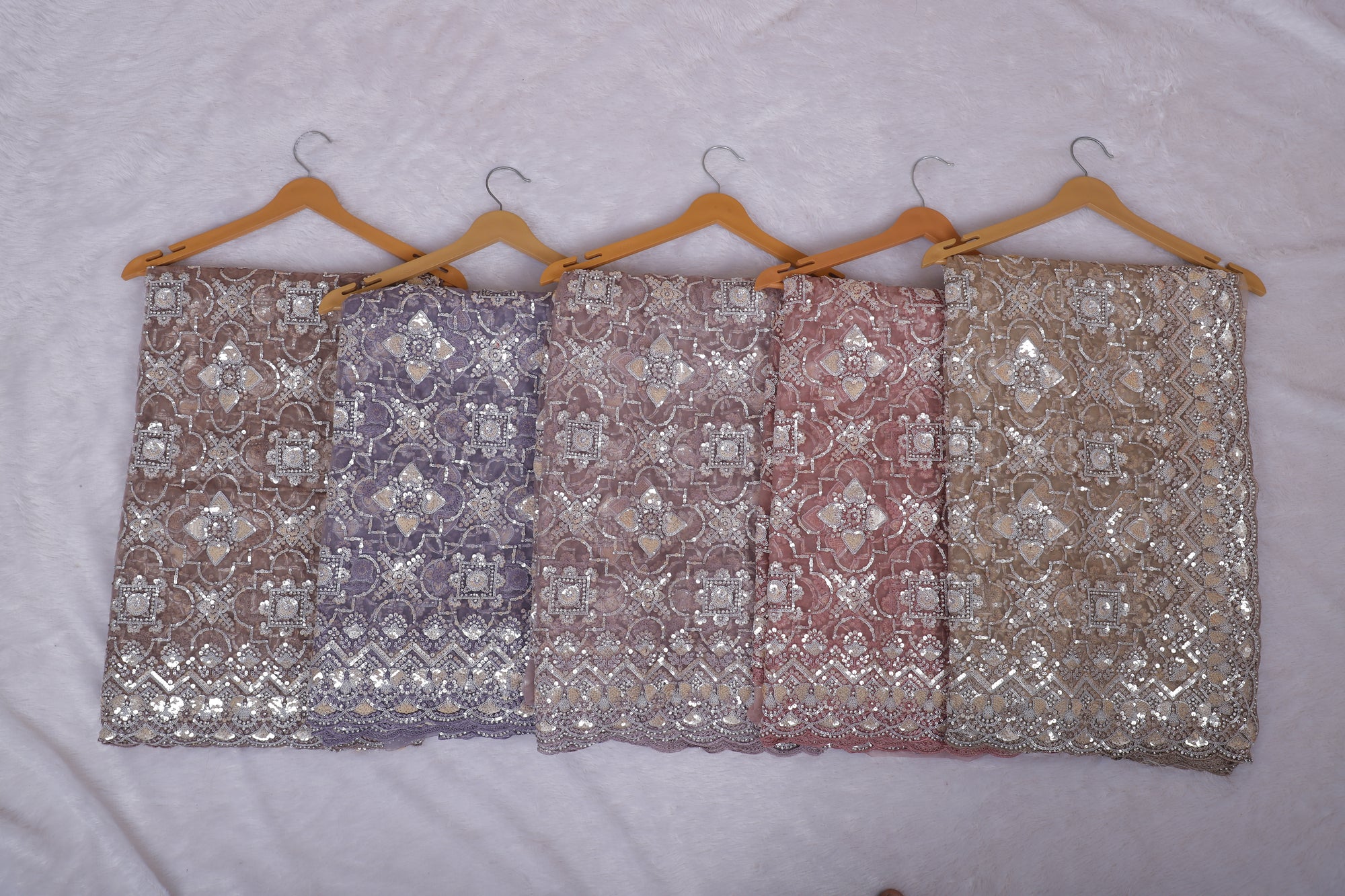 Nooraya Luxe Diamond Net Saree (Available in 5 Shades)