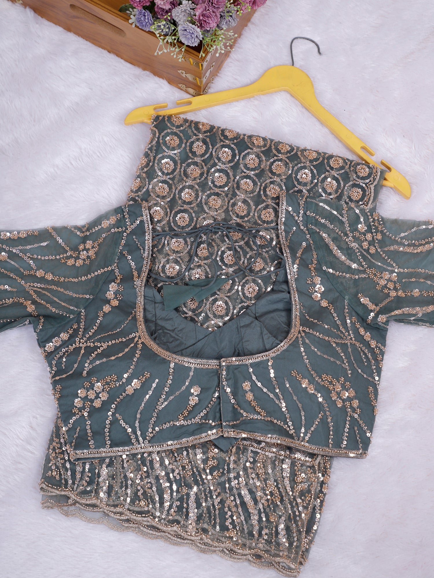 Velvet Aura Net Sequin Partywear Saree - 4 Stunning Color Options