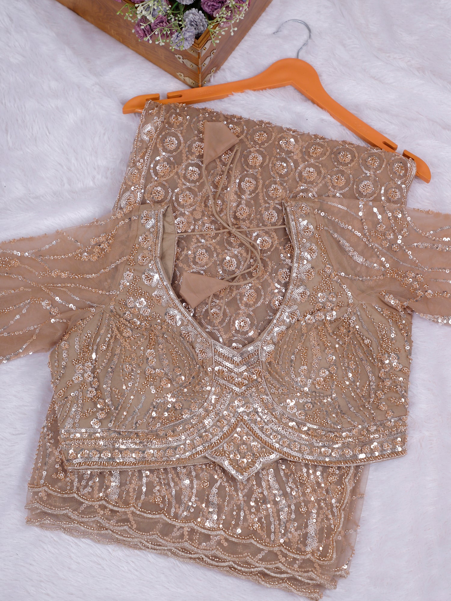 Velvet Aura Net Sequin Partywear Saree - 4 Stunning Color Options