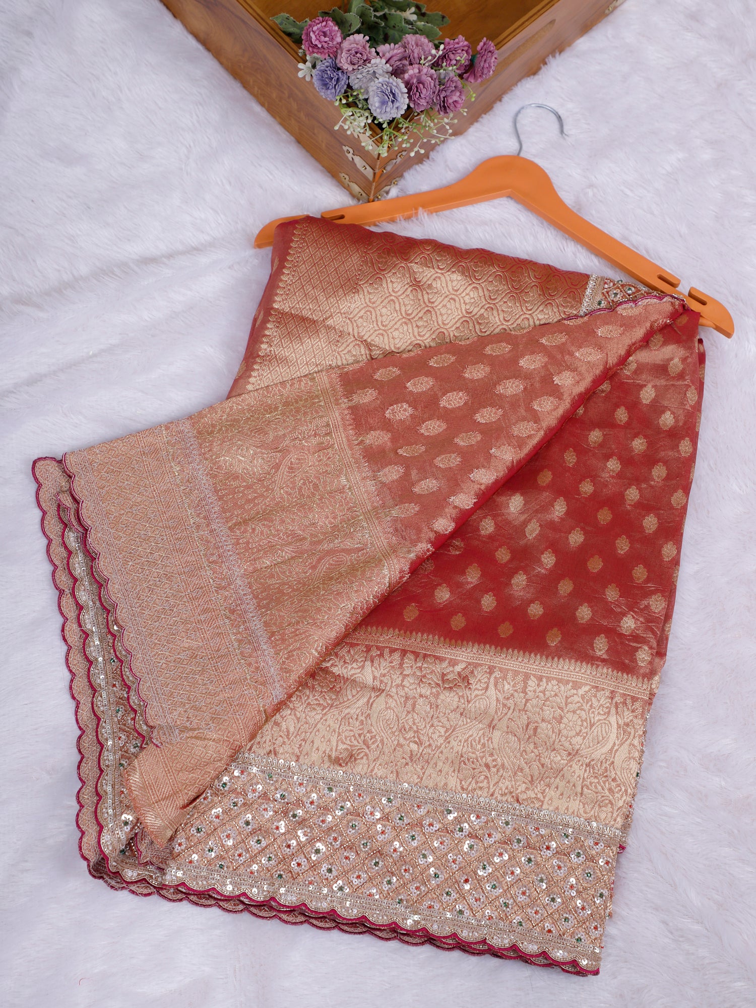 Rajsi Emberline Couture Zardosi Silk Saree - Available in 5 Bold Shades