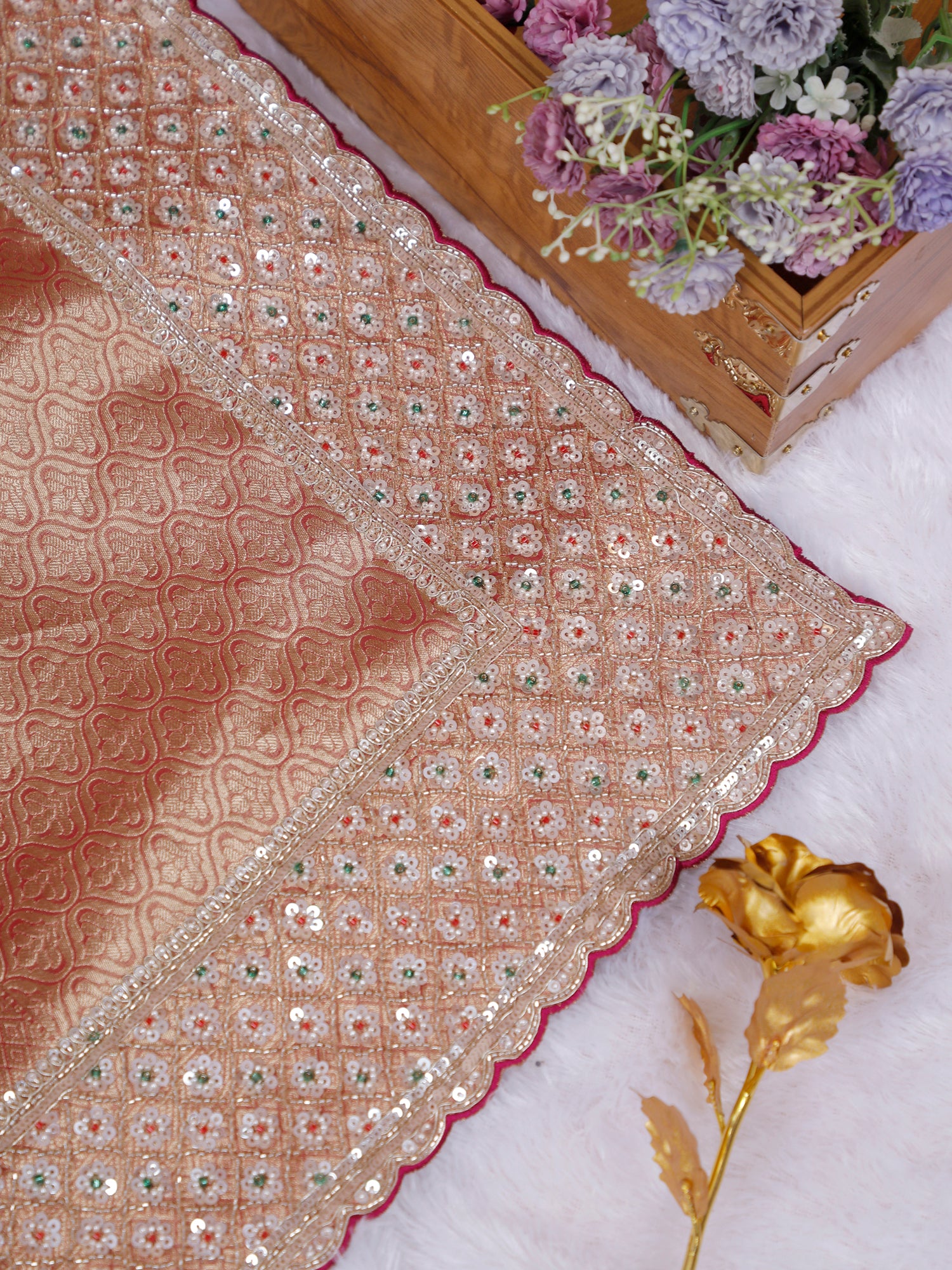 Rajsi Emberline Couture Zardosi Silk Saree - Available in 5 Bold Shades