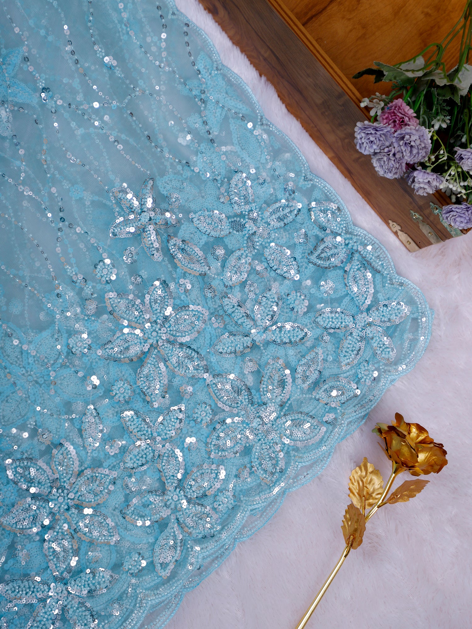 Riwaayat-E-Noor Sequin Moti Saree Collection- In 7 Beautiful Colors