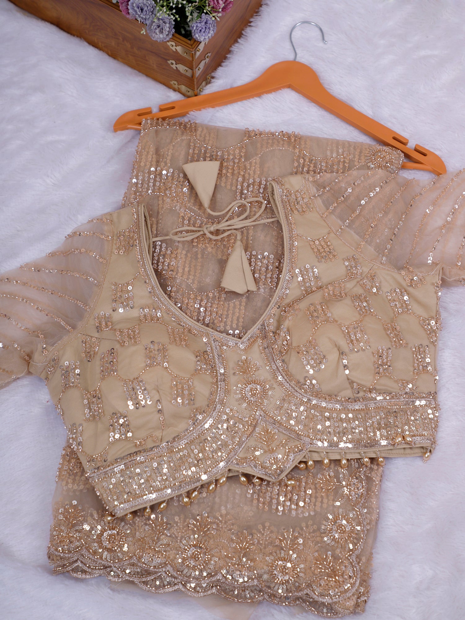 Luxe Stardust Embellished Net Saree- In 4 Amazing Colors
