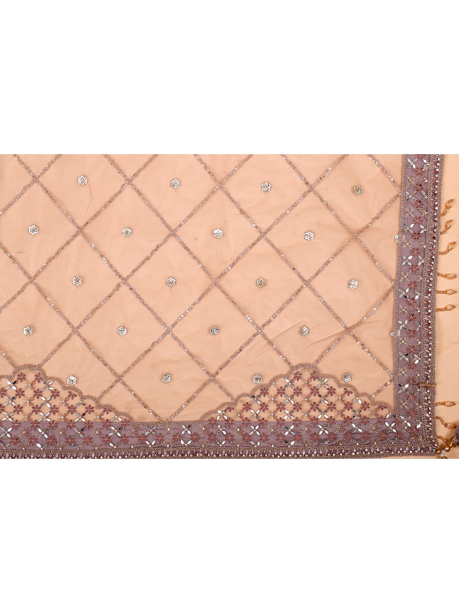 Onion Pink Butterfly Net Lehenga With Diamond