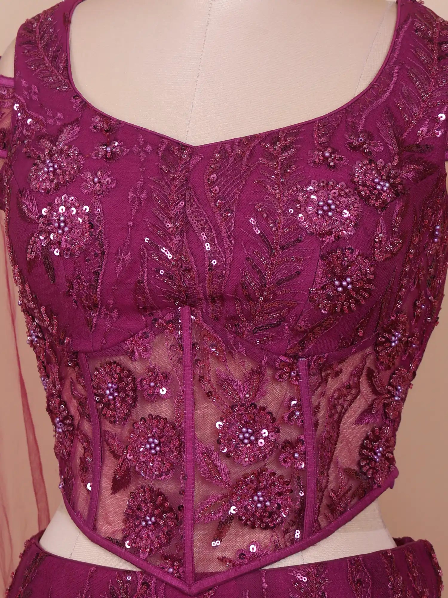 Buy Magenta Couture Mermaid Lehenga Created For Modern Designer Occasions