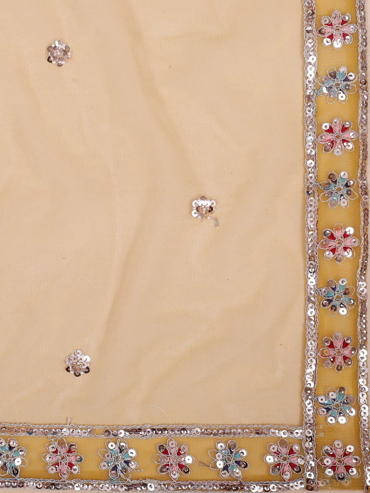 Choose Mustard Yellow Net Embellished Lehenga with Bird and Floral Embroidery