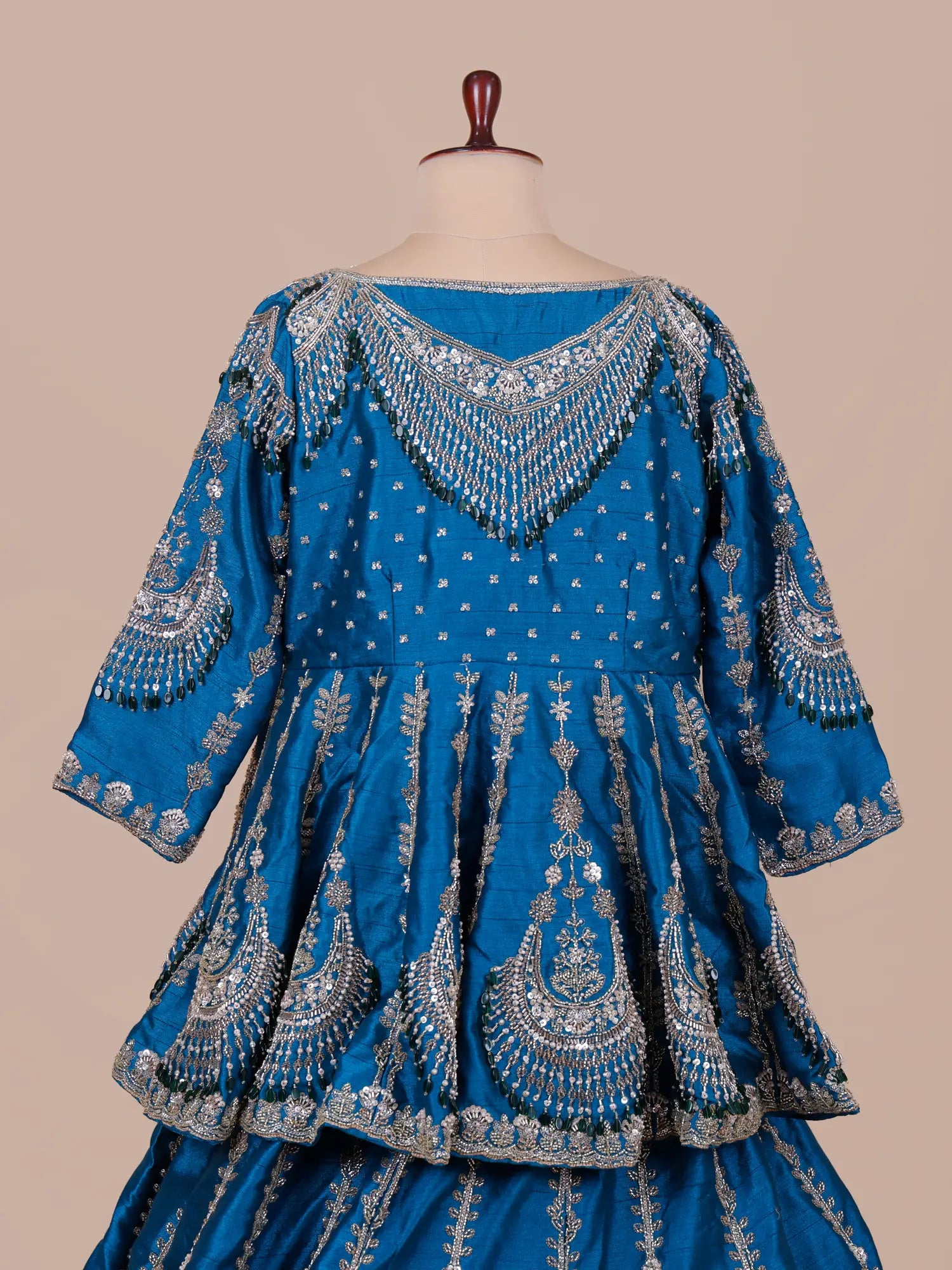 Get This Designer Royal Blue Silk Lehenga With Heavy Work