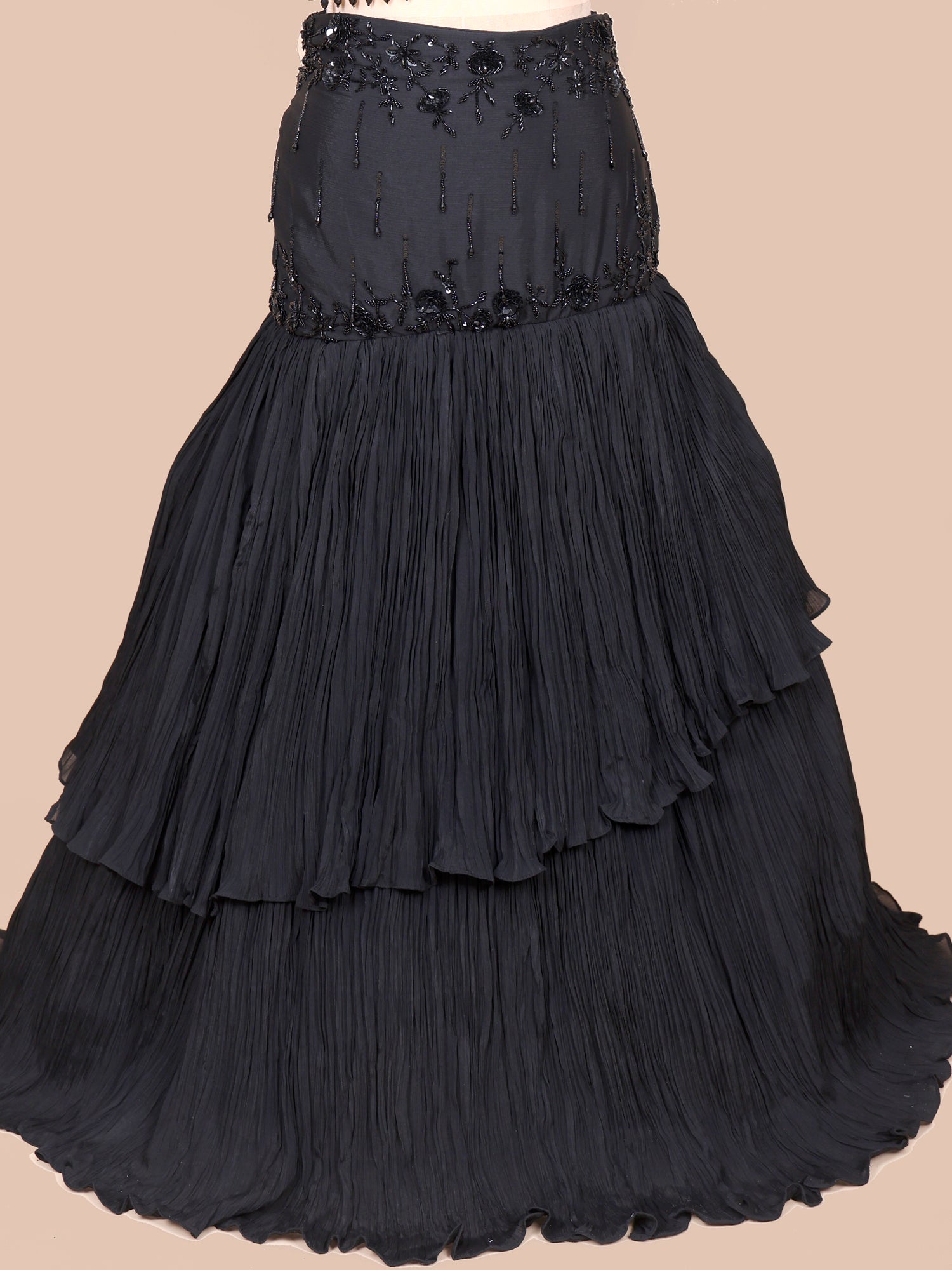 Black Nazneen Noir Handwork Fusion Wear