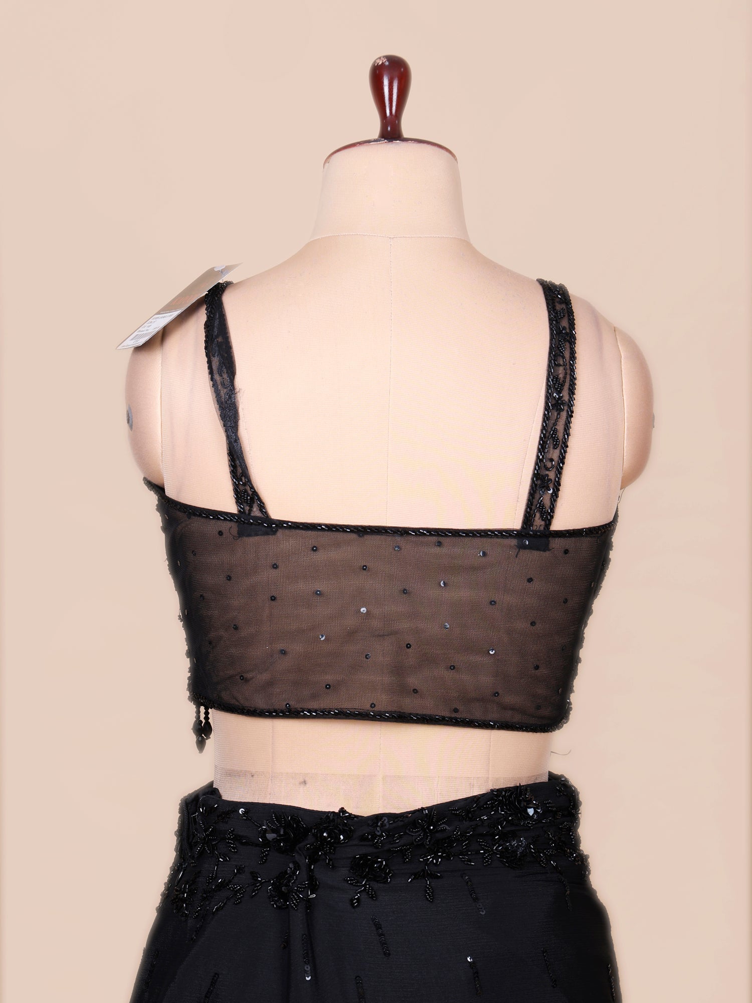 Black Nazneen Noir Handwork Fusion Wear