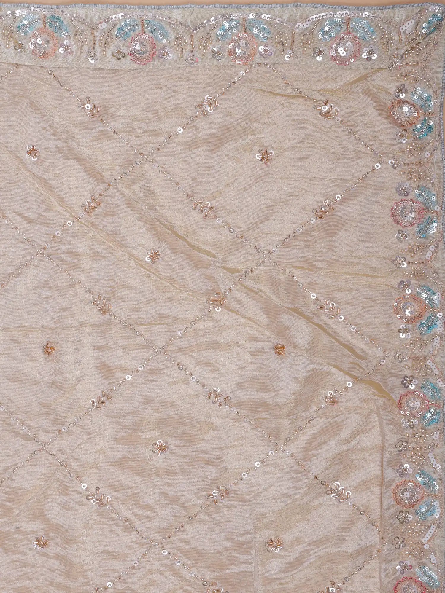 Elegant Off White Organza Farshi Lehenga Choli For Traditional Celebrations