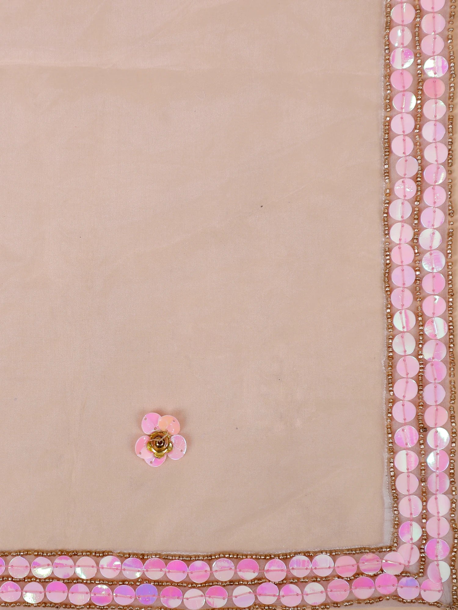 Off White Raw Silk Nazmira Aplique lehenga for women