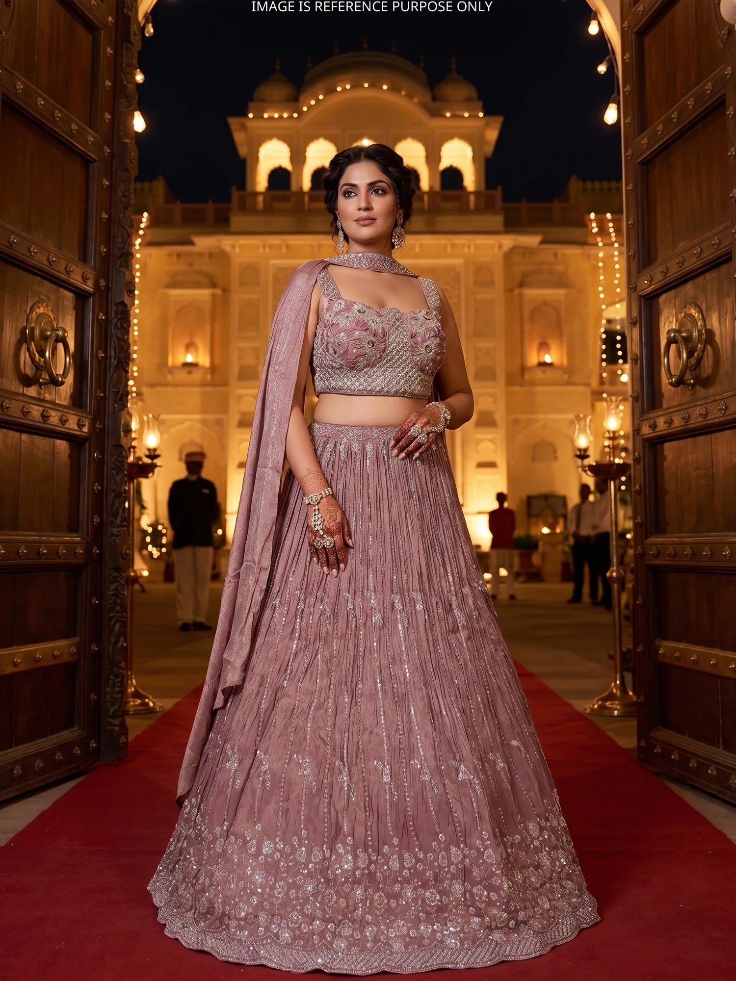 Onion Pink Designer Lehenga Choli Crafted With Artisan Detailing
