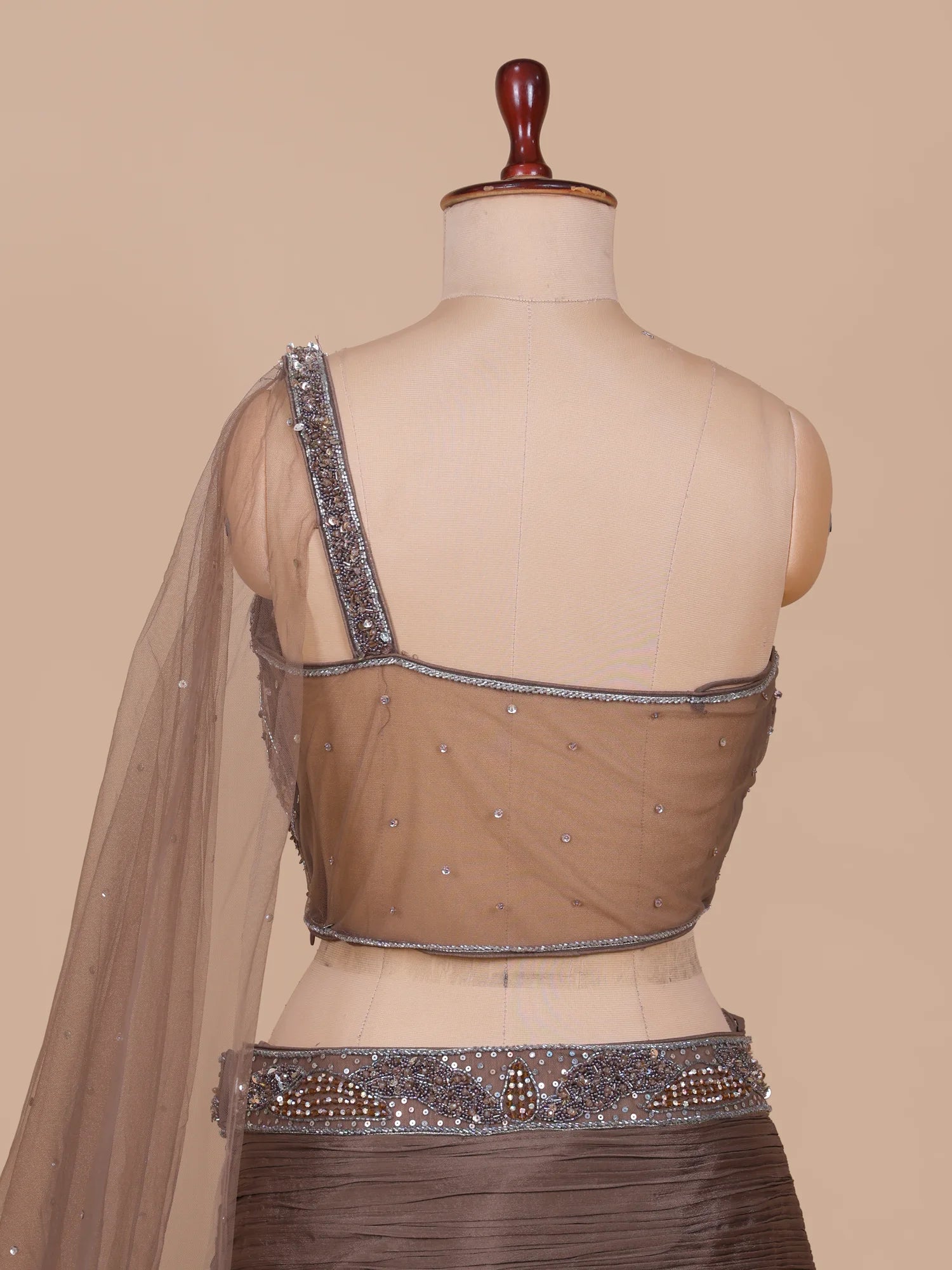 Brown Mermaid Couture Lehenga Crafted for Luxury Events