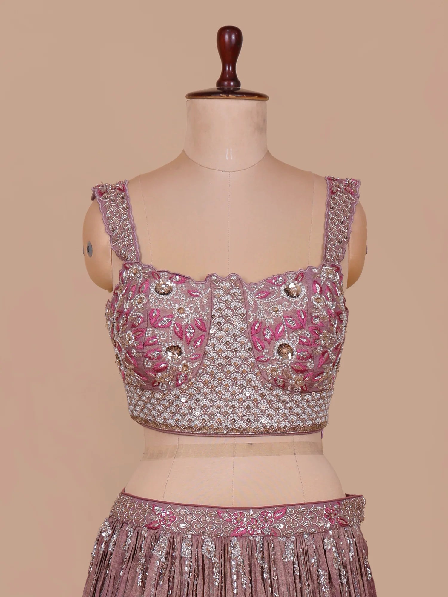 Onion Pink Designer Lehenga Choli Crafted With Artisan Detailing