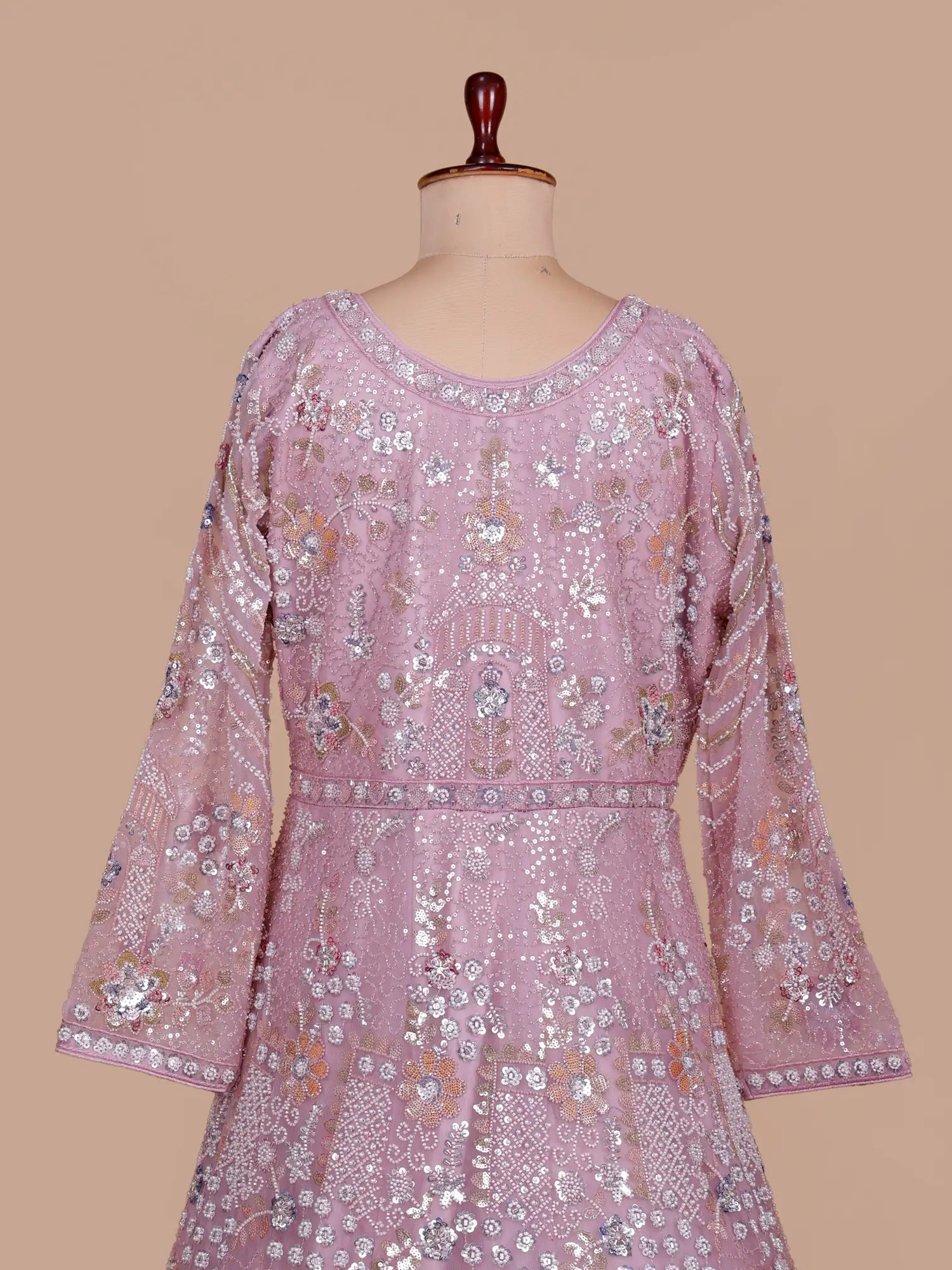 Buy Superb Pink Couture Long Gown For Luxury Indian Occasion Wear