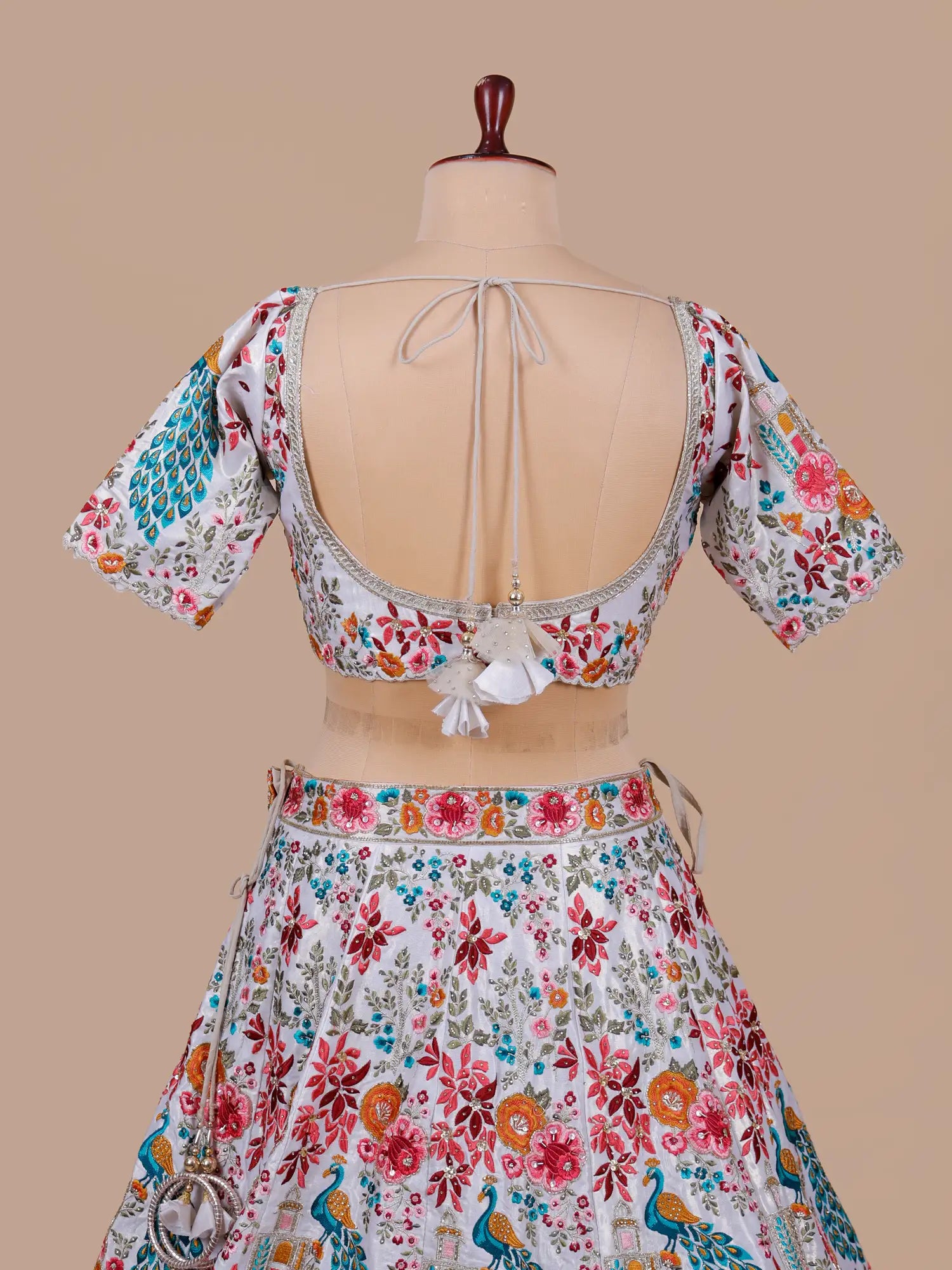 Buy Designer Multi Color Silk Lehenga for Traditional Wedding and Grand Celebrations