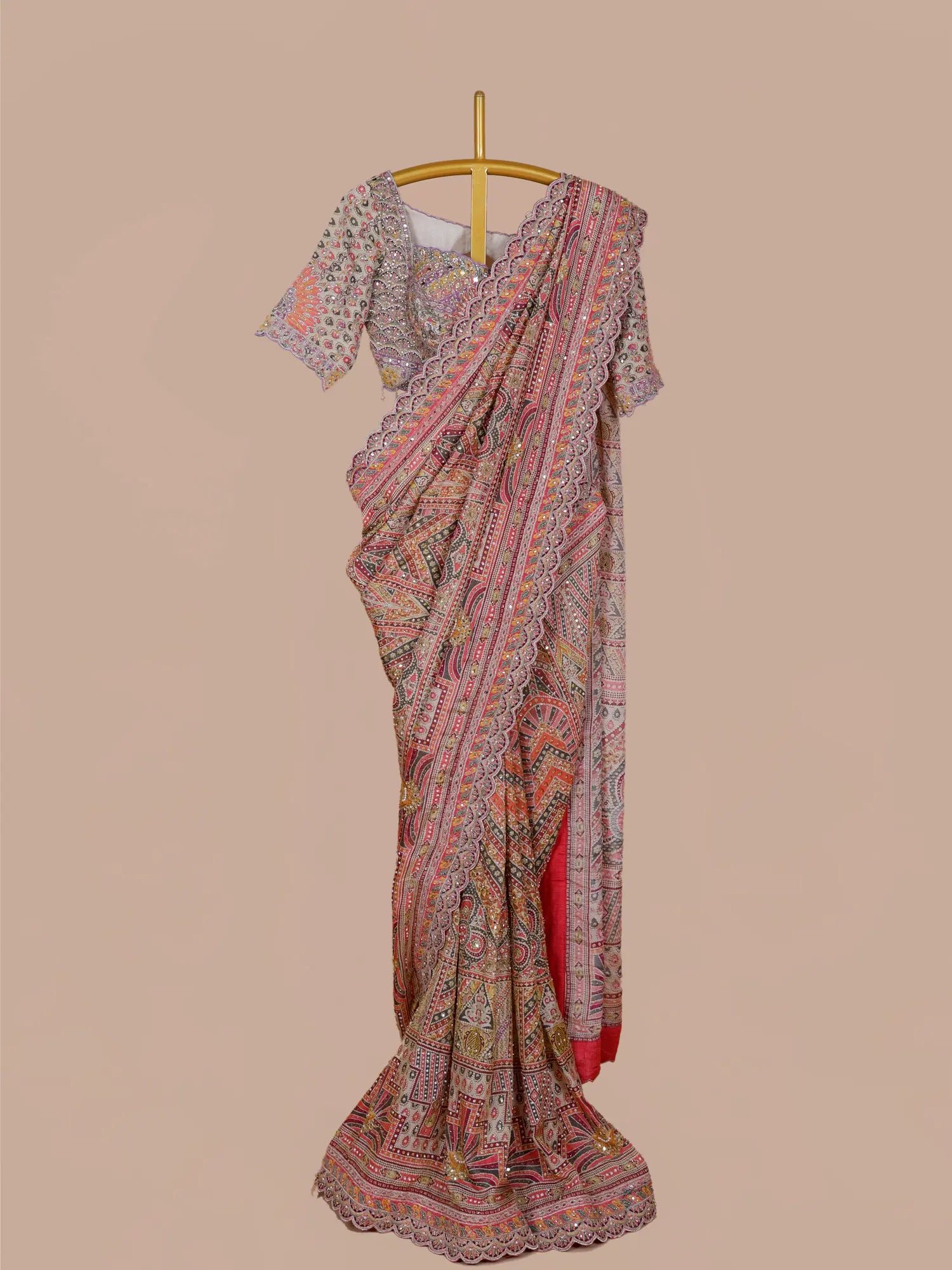 Discover Premium Multicolor Printed Silk Saree Crafted For Designer Elegance