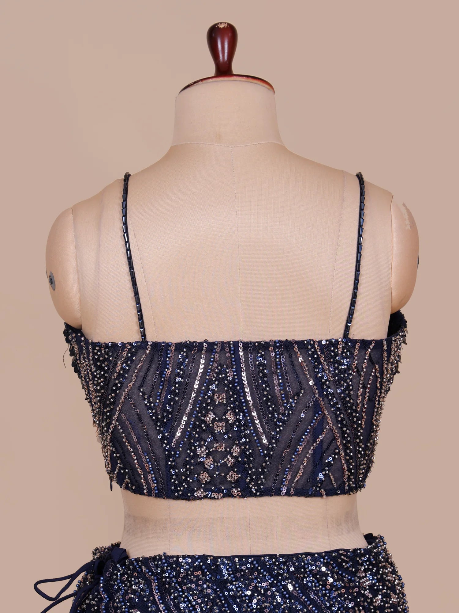Shop Elite Navy Blue Mermaid Style Lehenga With Premium Couture Work
