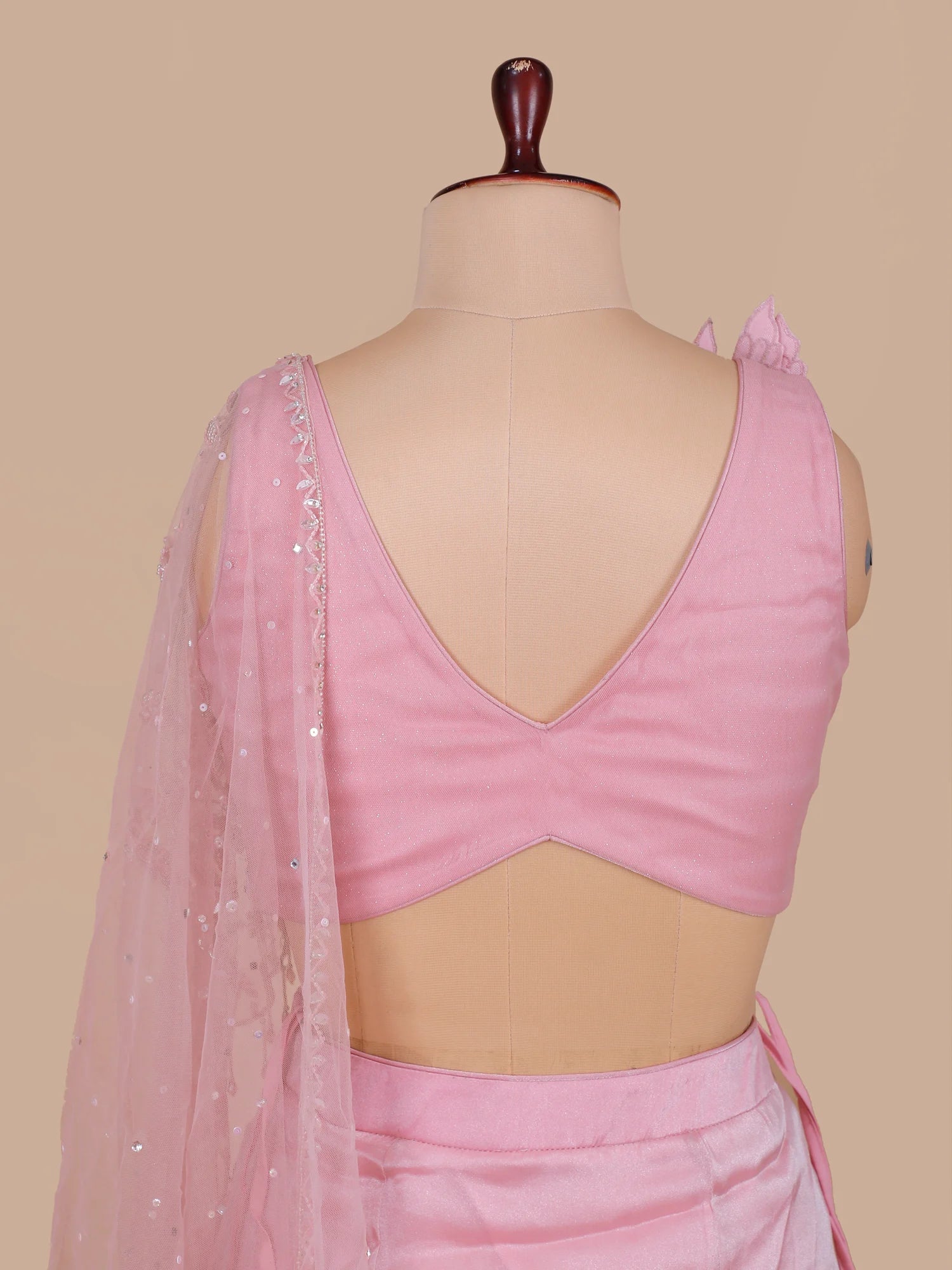 Pink Jimmy Choo saree with Sequins trending design 2026