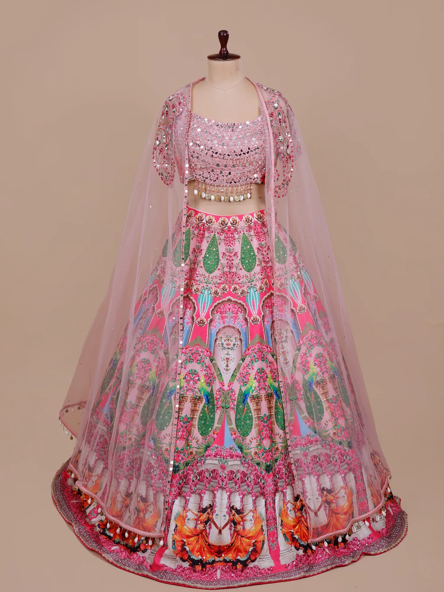 Shop Luxury Banarasi Silk Printed Lehenga Choli For Weddings And Grand Celebrations