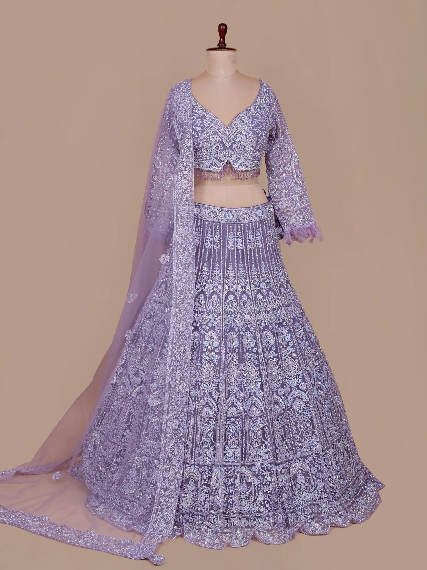 Buy Classic Purple Couture Lehenga Designed for Modern Elegance
