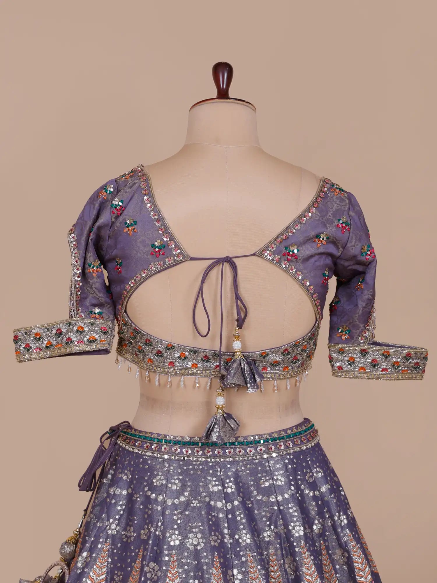 Magnificent Purple Banarasi Silk Lehenga With Couture Artisan Work