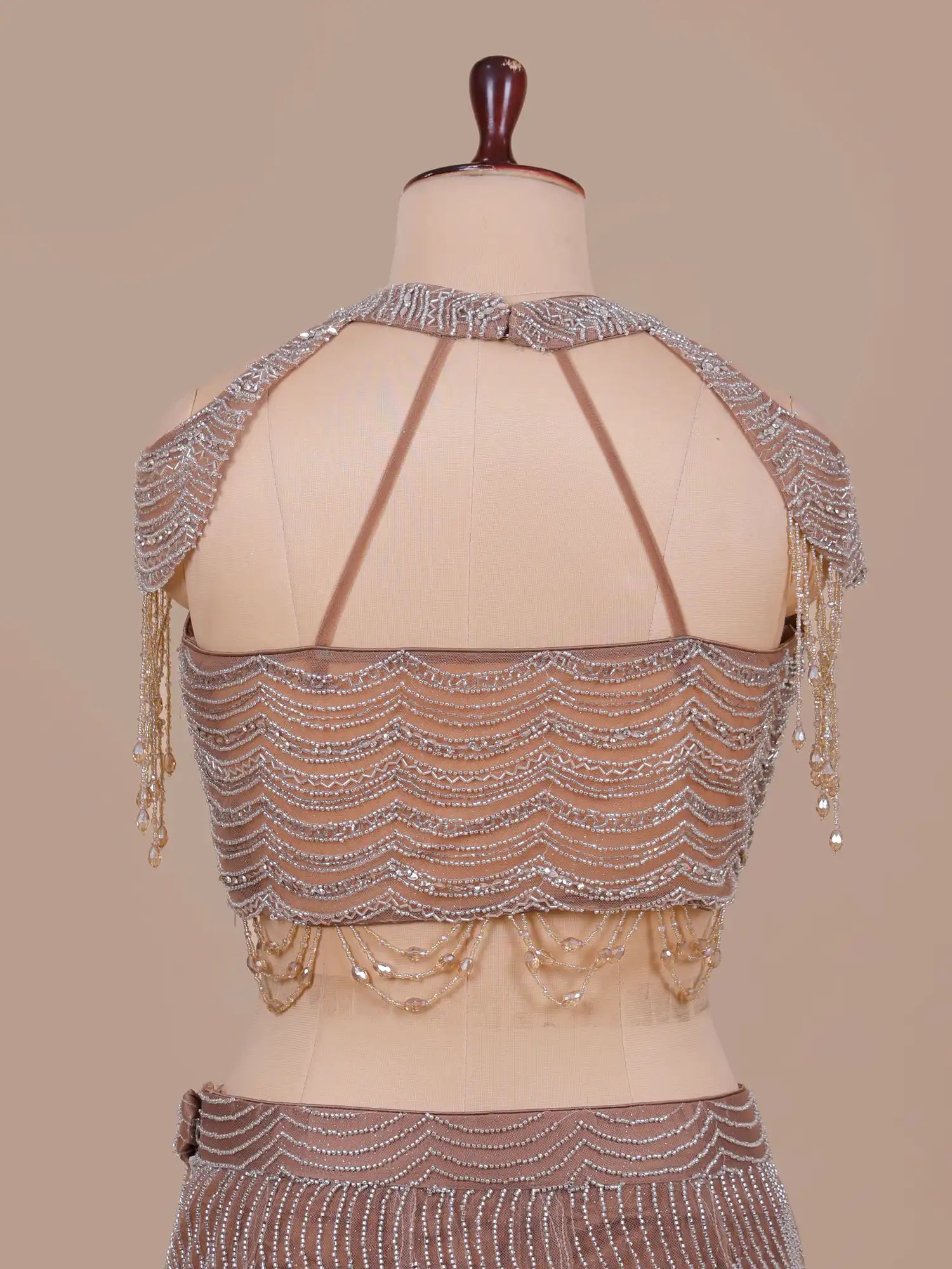 Shop Royal Brown Fishcut Lehenga Choli With Designer Work