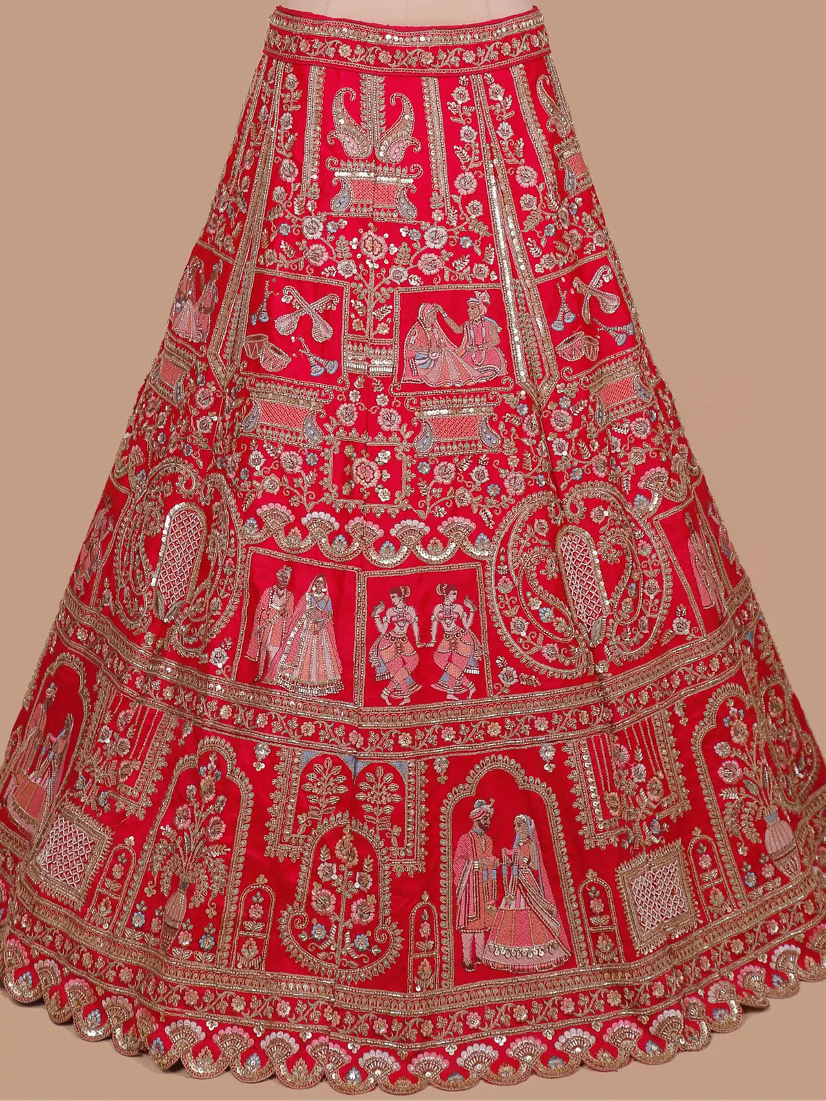 Grand Vivah Rani Pink Silk Bridal Lehenga Showcasing Wedding Scenes