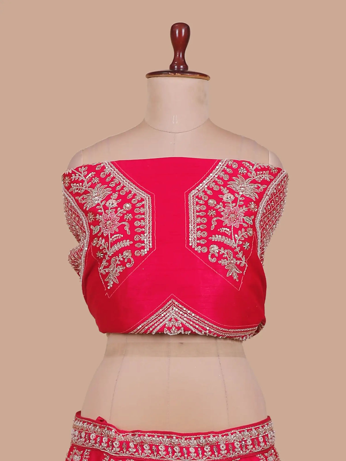 Luxurious Rani Pink Bridal Lehenga Showcasing Royal Palace Embroidery