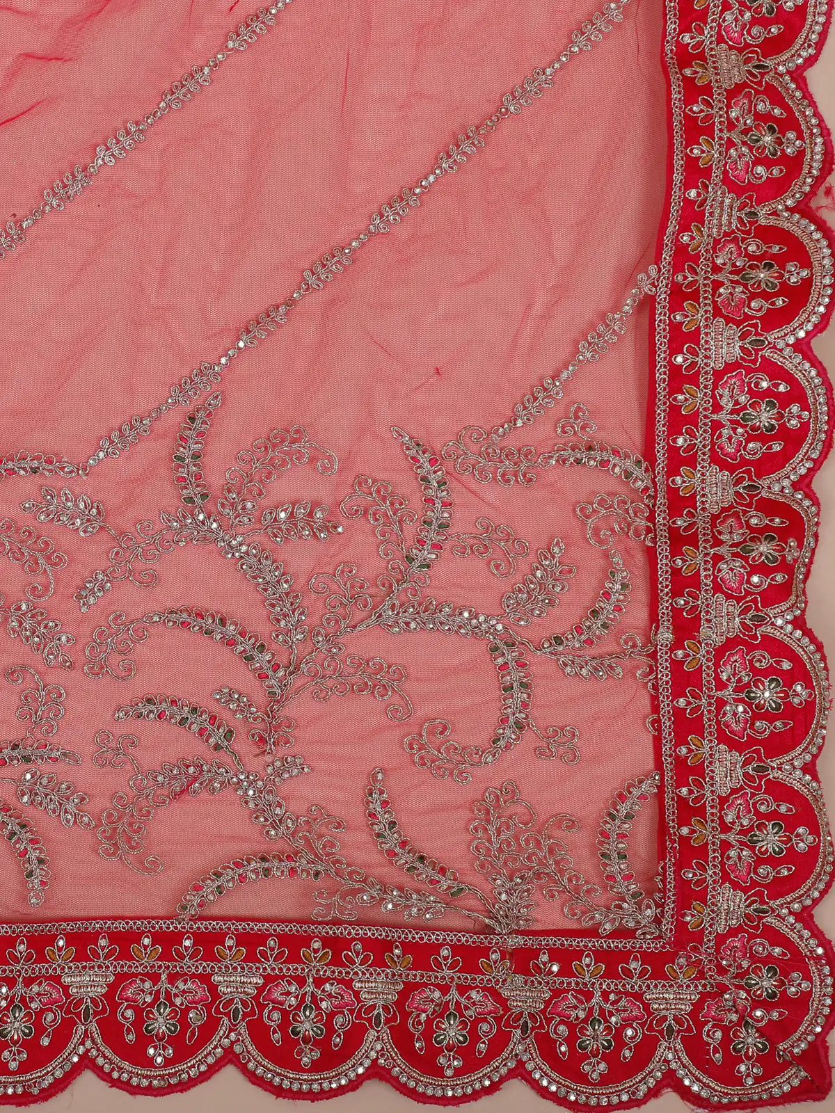 Grand Rani Silk Lehenga Showcasing Peacock Motifs and Layered Embroidery