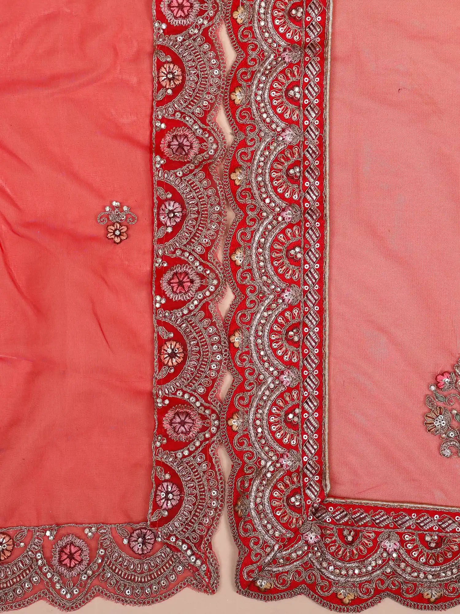 Buy Bridal Tradition Red Silk Lehenga With Elephant And Bride Doli Embroidery