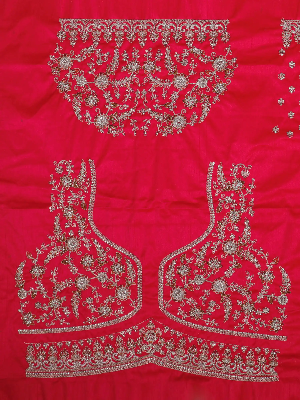Shop Regal Red Silk Bridal Wedding Lehenga Choli Showcasing Peacock Embroidery