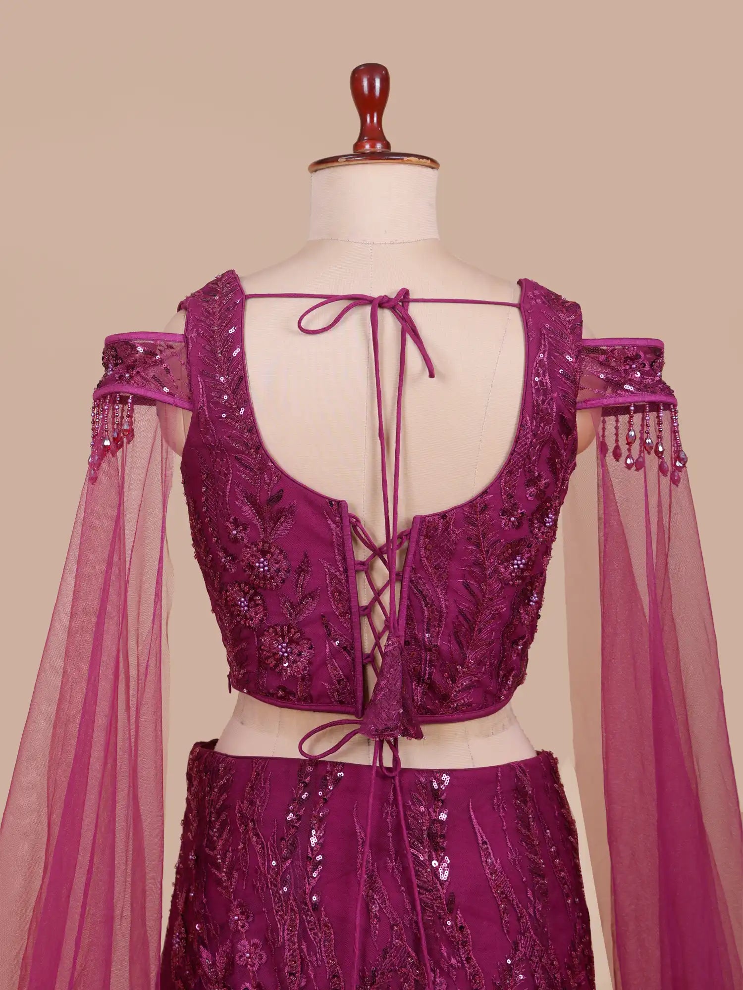 Buy Magenta Couture Mermaid Lehenga Created For Modern Designer Occasions