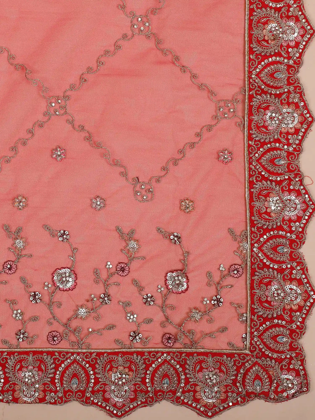 Regal Silk Bridal Lehenga with Blue Peacock and Portrait Embroidery