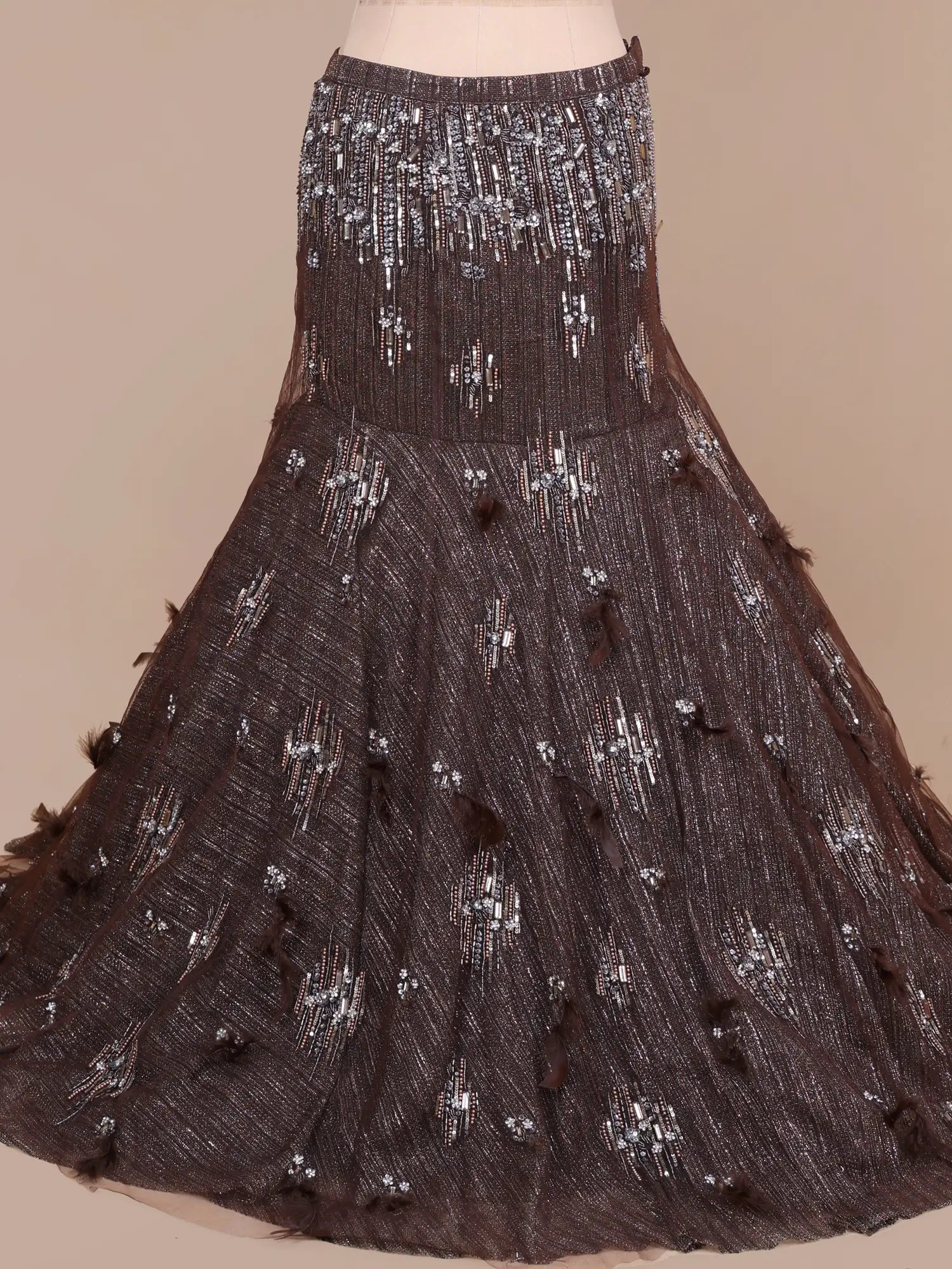 Modern Choco Brown Fishcut Lehenga With Premium Designer Detailing