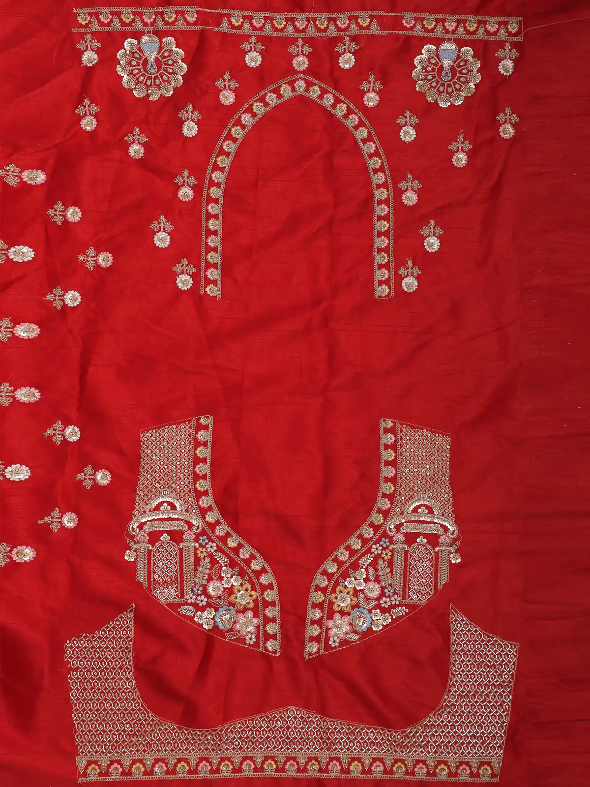 Royal Maroon Silk Bridal Lehenga Featuring Elephant and Floral Embroidery