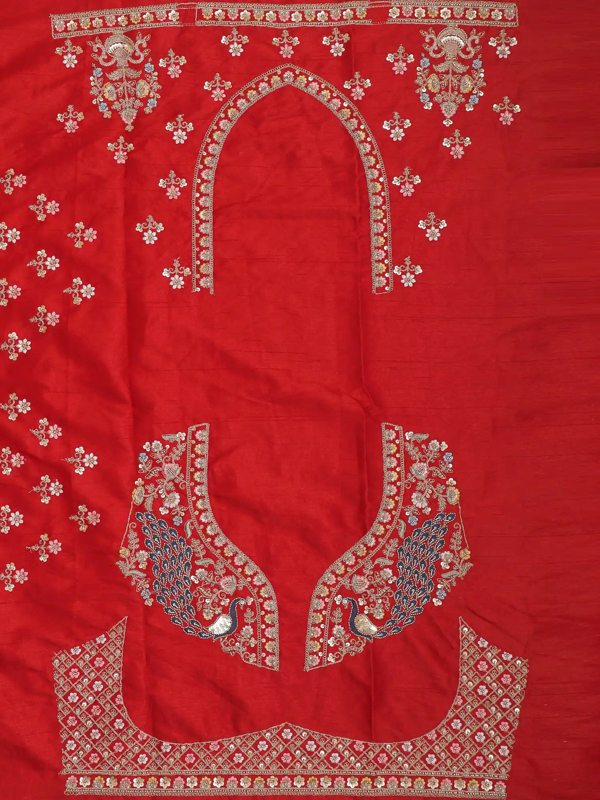 The Royal Maroon Silk Bridal Lehenga Featuring Heritage Storytelling Panels