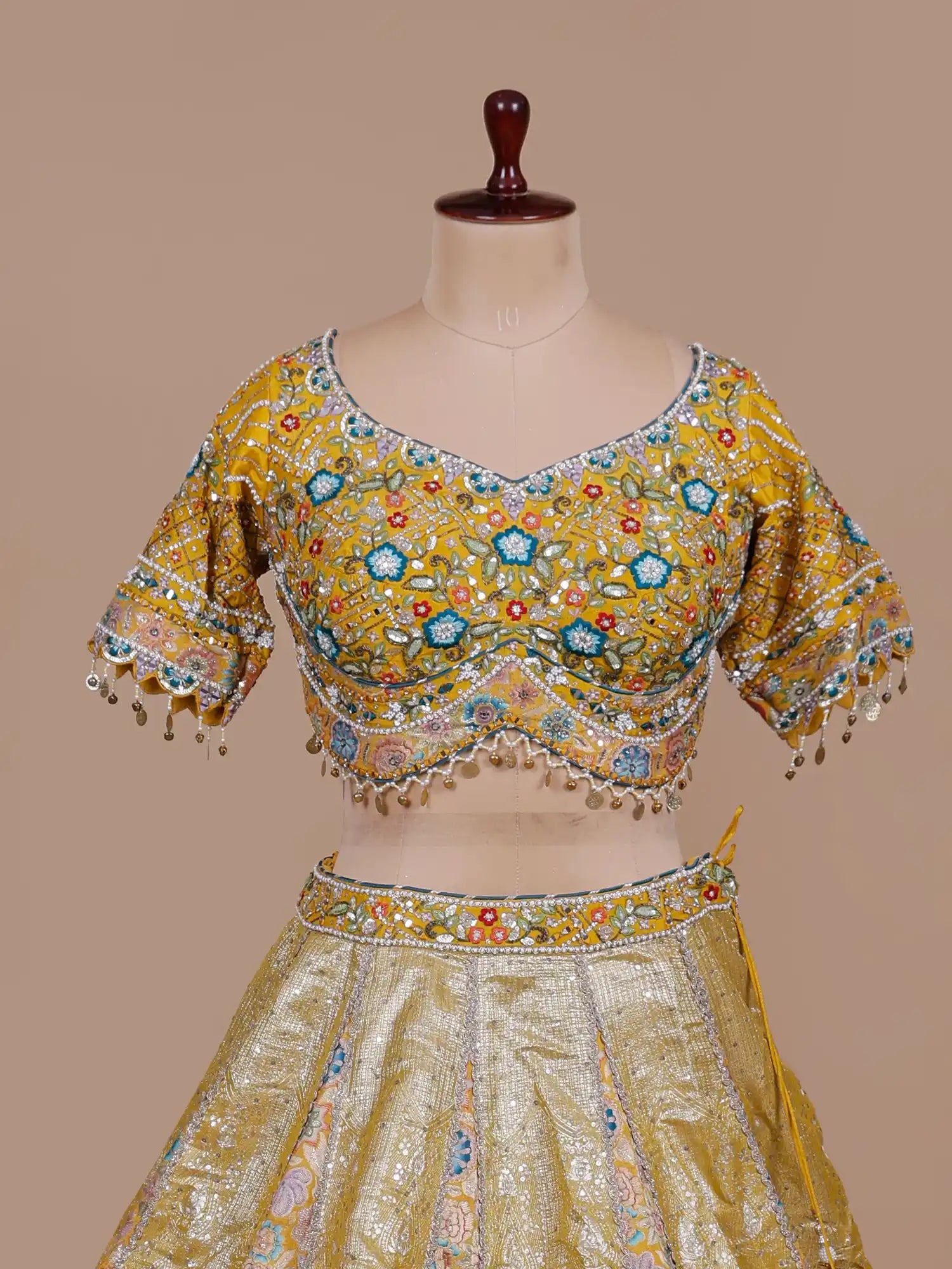 Premium Mustard Yellow Wedding Lehenga Choli Set With Heavy Designer Work