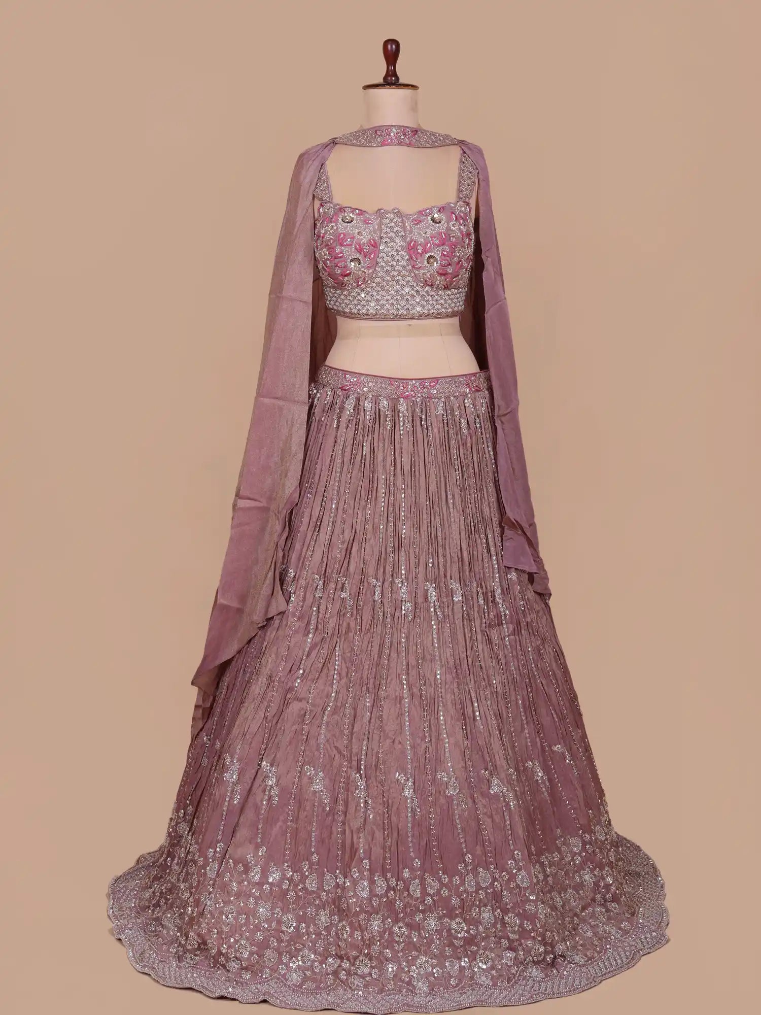 Onion Pink Designer Lehenga Choli Crafted With Artisan Detailing