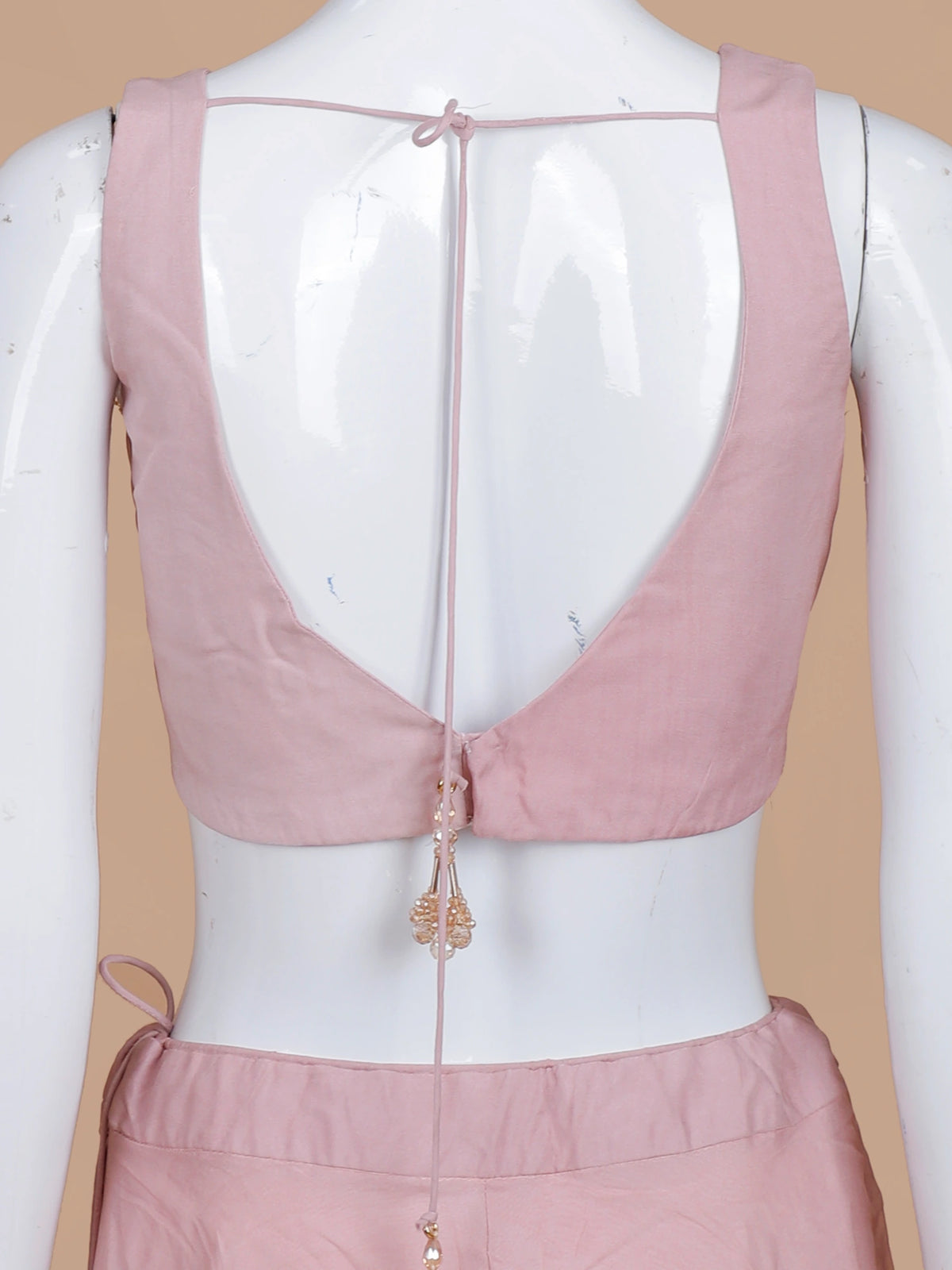 Shop Light Pink Printed Silk Indo Western Palazzo Suit Showcasing Ruffle Dupatta